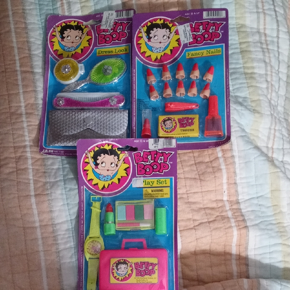 Vintage Betty Boop Kids Bundle Toy Set - NOS - 1990s King Features Syndicate